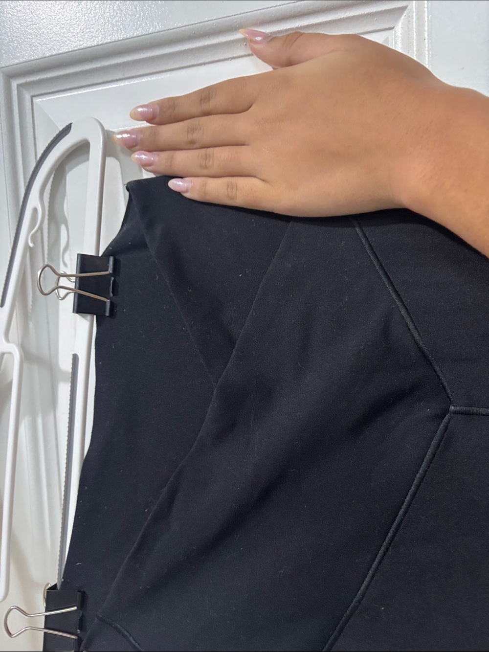 aerie Black Wide-Leg Flared Pants - Picture 3 of 3